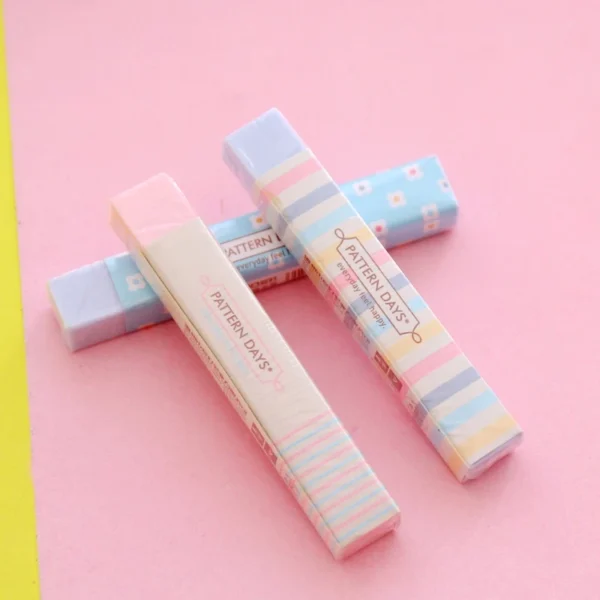 3pcs Cute Rainbow Pattern Rubber