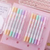 Set Of 6 Creative Dual Tip Candy Color Highlighters