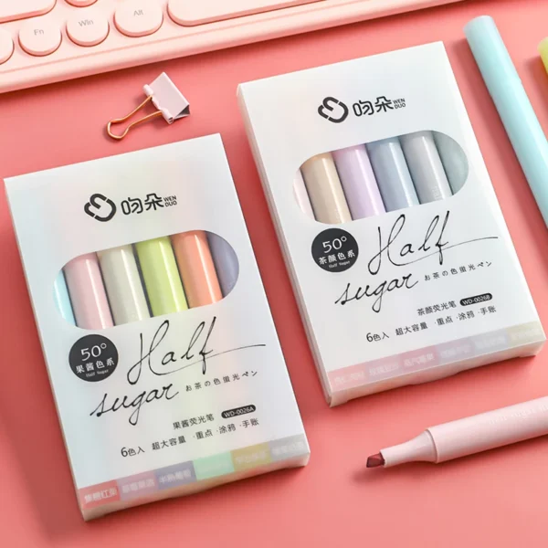 6 in 1 Colorful Pastel Highlighter