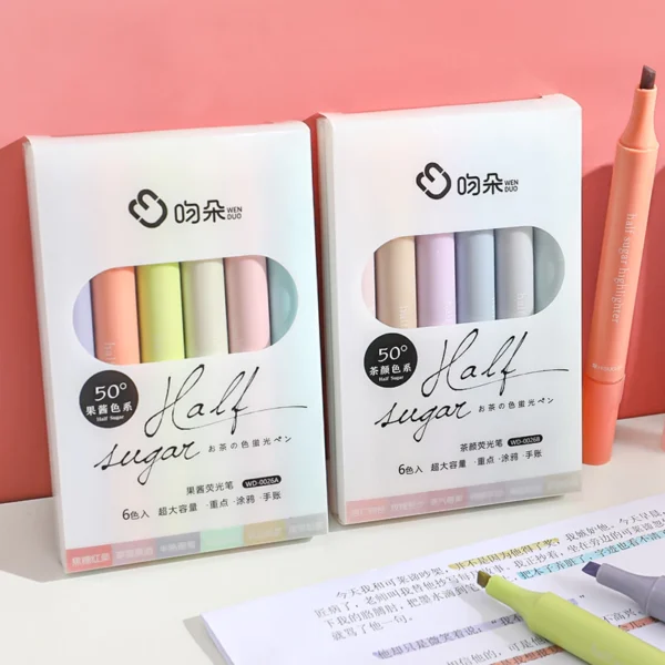 6 in 1 Colorful Pastel Highlighter