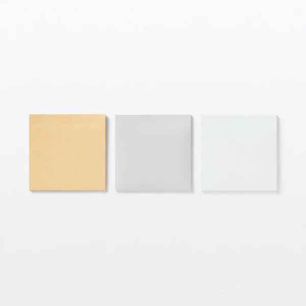 Set Of 3 MUJI Style Full Adhesive Sticky Notes