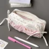 Polka Dot Bow Pencil Case